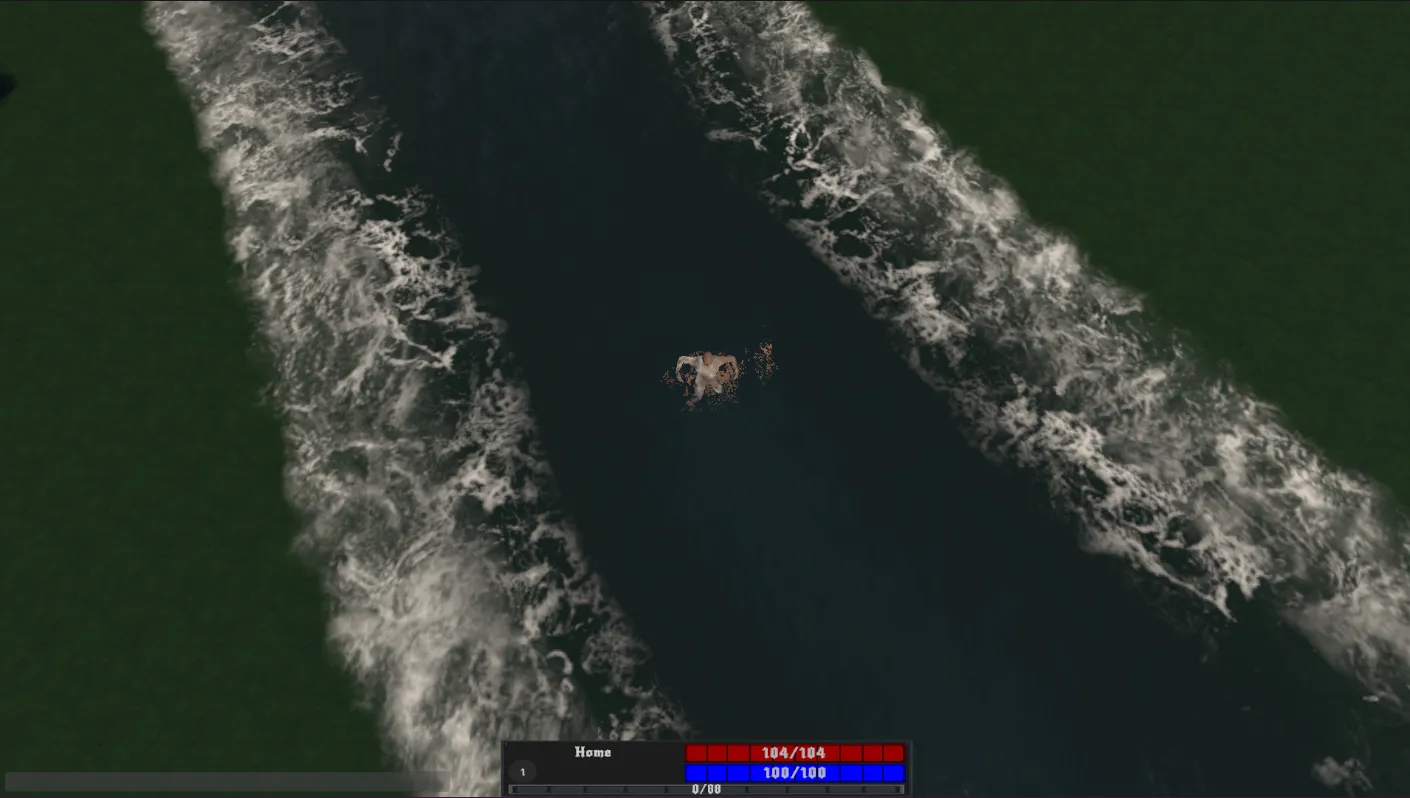 Mortumus river with directional water flow